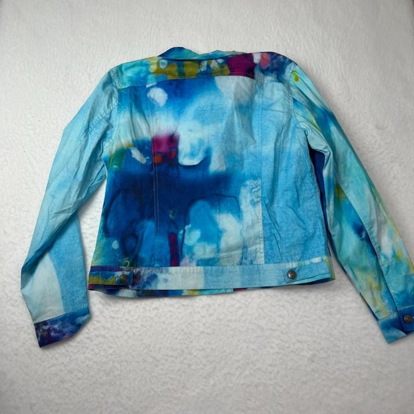Claire Desjardins Artwork Jacket Sz M Multicolored Lightweight Lined 100% Cotton - Picture 2 of 11